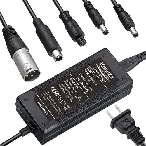 42V 2A Fast Battery Charger with 5 Plugs - Universal Battery Replacement Charger for 36V Lithium Battery  Charger Replacement Compatible with Jetson  Gotrax  Razor  Ninebot  Segway  Swagtron  Hiboy
