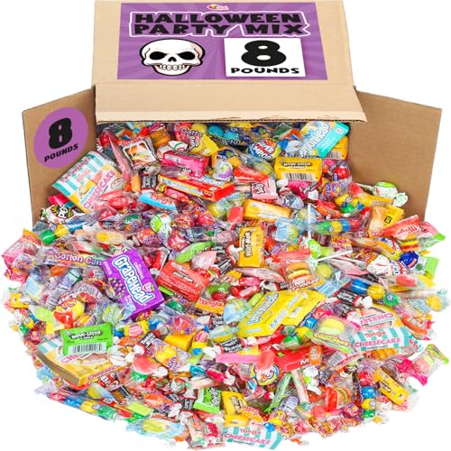 Big Bulk Candy - 8 Pounds - Halloween Individually Wrapped Candies - Trick Or Treat Candies - Piñata Filler Stuffers - Assorted Variety Candy for Offices  Schools  Candy Party Favors  Claw Machines  Carnivals