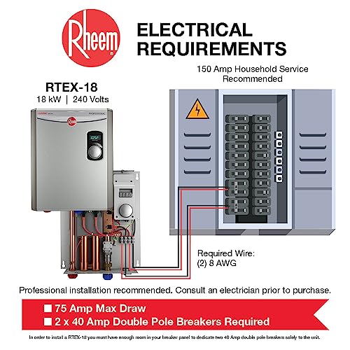 Rheem 18kW 240V Tankless Electric Water Heater - Boudt