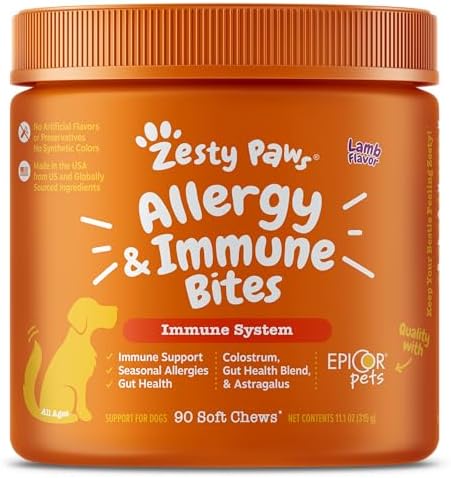 Zesty Paws Dog Allergy Relief - Anti Itch Supplement - Omega 3 ...